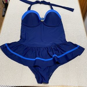 Harry Potter Ravenclaw Blue Halter Swim Dress
